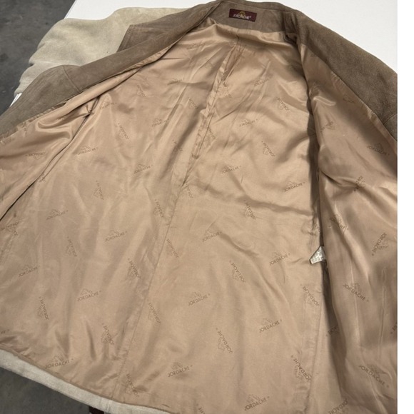 Vintage Jordache Suede Leather Jacket Beige Tan Women Casual Outerwear - Picture 7 of 9